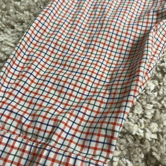 Polo Ralph Lauren XXL Long Sleeve Cotton Button-Down Orange Green Check Casual - Picture 4 of 13
